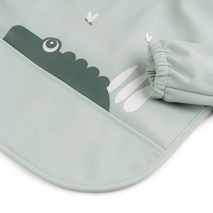 Baberos de Bebé Impermeables para Niño <span class=keywords><strong>y</strong></span> Niña, Delantal de Manga Larga con Estampado de <span class=keywords><strong>Mickey</strong></span> <span class=keywords><strong>y</strong></span> <span class=keywords><strong>Minnie</strong></span>, Bolsillo de Tela para Eructar, Botón de Material PU - Product Image 5