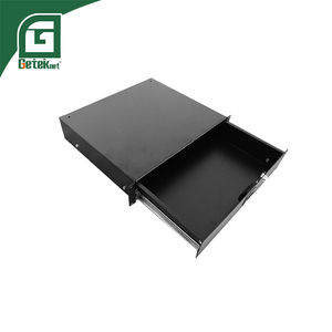 Geteknet 1U <span class=keywords><strong>2U</strong></span> SPCC thép cán nguội trượt kệ có thể kéo dài đến 450mm 19 "Giá ngăn kéo cho mạng máy chủ Giá tủ - Product Image 1