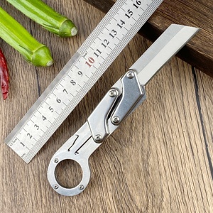 Couteau de poche pliant HK OEM Grade DIY pour le camping, lame en acier inoxydable 3CR13 ultra-affûtée, manche en acier au carbone, 18 cm, garantie 1 an - Product Image 6