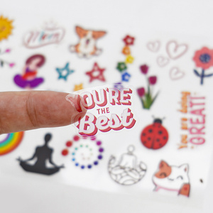 Wholesale Customized PVC Waterproof Transparent Self-Adhesive Sticker Label Cartoon Die Cut Custom Stickers - Product Image 5