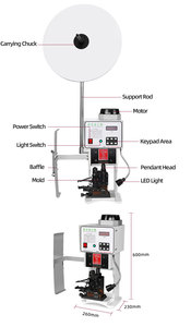 <span class=keywords><strong>Machine</strong></span> de sertissage de bornes semi-automatique silencieuse pour faisceaux de câbles, avec alimentation automatique et matrice OTP de précision - Product Image 5