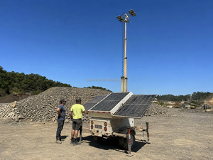 Tour d'éclairage solaire TPE-900L, 4x100W LED, mobile sur remorque, avec mât télescopique de 7m pour la construction, l'exploitation minière et la location TPE-9 - Product Image 2