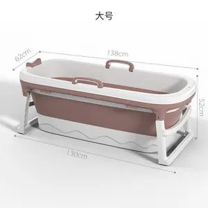 Salle de bain autoportante pliante Portable en plastique adulte bébé baignoire pliable mobile baignoire