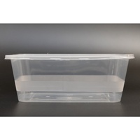 Boîte d'emballage rectangulaire transparente jetable en plastique PP personnalisable avec logo personnalisé, conteneur alimentaire à emporter de marque QL