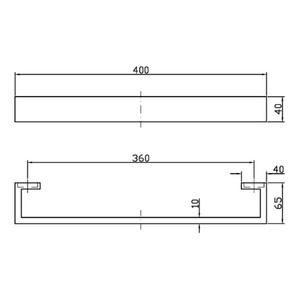 Zucchetti Aguablu portasciugamani elegante e funzionale portasciugamani in acciaio inossidabile - Product Image 5