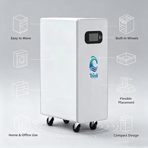 แบตเตอรี่สำรอง Trucell แบบล้อเลื่อน LiFePO4 แบบเรียงซ้อนได้ ระบบไฮบริดกริด IP65 CAN สำหรับบ้าน ระบบโซลาร์เซลล์อัจฉริยะ พร้อม WiFi เสียงเบา ความจุ 200Ah 10-20Kw - Product Image 3