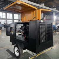 Compresseur d'air à vis diesel portable et économique, déplacement d'air de 5 m3/min, 8 bars, 185 CFM, pour le sablage
