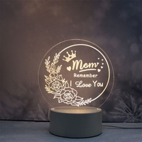 Cadeaux pour la fête des mères, cadeaux pour maman de la part de sa fille ou de son fils, cadeau d'anniversaire pour belle-mère, lampes de nuit créatives en acrylique 3D gravées