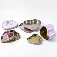 Boîte en fer blanc personnalisée en forme de cœur pour la Saint-Valentin, la fête des Mères, les biscuits au beurre pour enfants, emballage cadeau pour fêtes