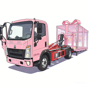 <span class=keywords><strong>Caja</strong></span> de Regalo Transparente Rosa, Vehículo de Entrega Especial para una Entrega Sorpresa Súper Emocionante Llena de Ceremonia - Product Image 1