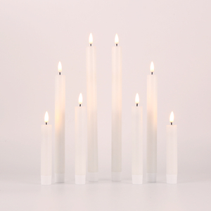 Matti Nến Hình Côn LED Không Lửa 5 Giờ Trang Trí Nhà Cửa Sáp Parafin Màu Trắng - Product Image 1