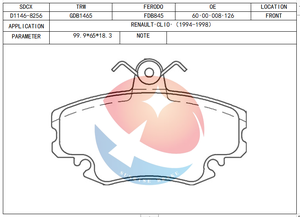 Pastilla de Freno SDCX SP1243 D1146-8256 2141.32 7711130071 7701201669 para LADA Largus Cross <span class=keywords><strong>RENAULT</strong></span> Rapid Express <span class=keywords><strong>5</strong></span> <span class=keywords><strong>Super</strong></span> Lifan 520 - Product Image 2