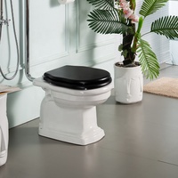 Inodoro de Estilo Victoriano Tradicional con Tanque de Agua de Alto Nivel, Descarga Única, Cisterna de Aluminio, Asiento con Cierre Suave, Cerámica, para Hotel