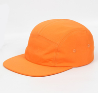 Chapeaux de Camp en Nylon bleu personnalisés, 5 panneaux, avec sangle en Nylon réglable, pour le sport, Logo personnalisé, casquette de course, slim, étanche