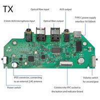 Módulo Receptor y Transmisor de Audio Estéreo de 48K y 16 Bits, PCBA OEM de Baja Latencia, Protocolo Propio de 2.4G para Auriculares Auracast para TV