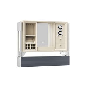<span class=keywords><strong>Table</strong></span> de maquillage électrique avec miroir LED et remontoir de montres, bureau de maquillage intelligent à élévation automatique avec rangement - Product Image 5
