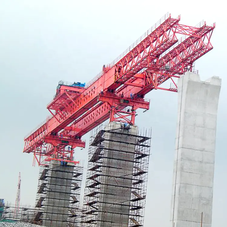Building highway bridge girder launcher truss type beam launcher girder gantry crane for construction