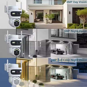 Solar Powered 6MP Full Color <b>Night</b> <b>Vision</b> Network <b>Security</b> <b>Camera</b> 2-Lens 5x Zoom Automatic Tracking Motion Detection Two-Way - Product Image 1