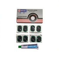 Kit de réparation de pneus 48 pièces avec patchs froids en caoutchouc, colle en tube et patchs anti-crevaison à dos en feuille pour moto, scooter, voiture, tracteur, vélo