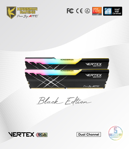 [KINGSMAN AITC] DDR5 16GBx2 6000MHz 32GB RAM 1.25-1.45V CL38/40/42/46 สำหรับเดสก์ท็อปเกมมิ่ง สีดำ ได้รับการรับรองมาตรฐาน CE รับประกัน 5 ปี พร้อมคู่มือ - Product Image 2