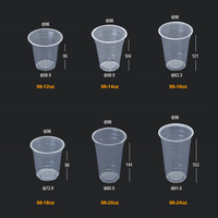 Gobelet en Plastique Transparent Personnalisable à Usage Unique, Tasse à Boire Rigide en Plastique avec Logo, Couvercles Plats ou Dôme