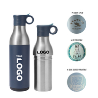 Botella Térmica de Acero Inoxidable 2 en 1 con Impresión Personalizada, Aislamiento Térmico >24h, Forma de Bala, Estilo Moderno