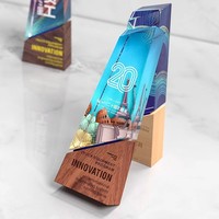 Trophée en cristal de laboratoire personnalisable, médaille écologique, récompense créative, employés exceptionnels, cadeaux d'affaires haut de gamme