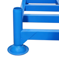 Étagères de stockage industrielles en fil d'acier durable Yuge, empilables, pour entrepôt, avec protection contre la corrosion, insert de tuyau