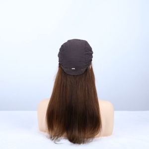 Perruque Lace Front Lisse Marron en Cheveux Humains, Aspect Naturel, Ligne de Cheveux Pré-Pluckée, Vente en Gros - Product Image 6