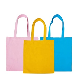 Bolsa de Mano Personalizable de Algodón Natural con Rayas, Impresión Serigráfica, para Compras, Regalos, con Asa y Logotipo Personalizado - Product Image 1