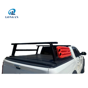 Tonneau ฝาปิดอลูมิเนียมแข็งที่คลุมเตียงรถบรรทุกสีเงินพร้อมแร็คหลังคาบรรทุกของสำหรับ <span class=keywords><strong>Ford</strong></span> <span class=keywords><strong>Ranger</strong></span> T6 <span class=keywords><strong>wildtrak</strong></span> Isuzu D MAX - Product Image 1