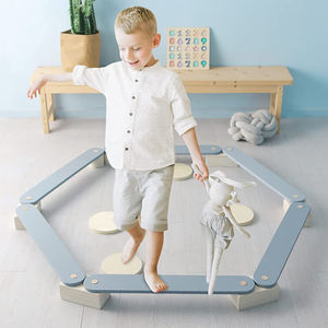 LM KIDS Planche d'équilibre Offre Spéciale en <span class=keywords><strong>bois</strong></span> Jouet d'exercice Montessori pour enfants <span class=keywords><strong>Poutre</strong></span> d'équilibre pour pieds de bébé - Product Image 1