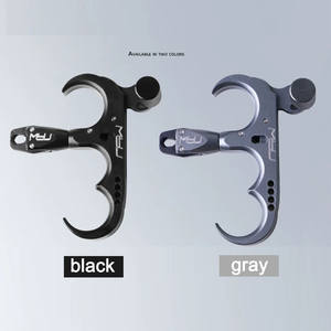 Tiro con arco 3 dedos arco liberación gatillo compuesto arco liberación 360 cabeza de rotación aleación de aluminio pulgar gatillo calibre tiro - Product Image 2