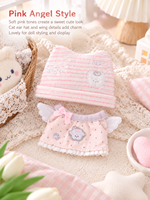 Vêtements de poupée OEM personnalisés de 10 cm, ensemble de robes de poupée en coton style ange et diable