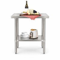 Tables en acier inoxydable 304/201, parfaites pour toutes sortes d'utilisations, comme les barbecues en plein air, les étagères de garage, etc.