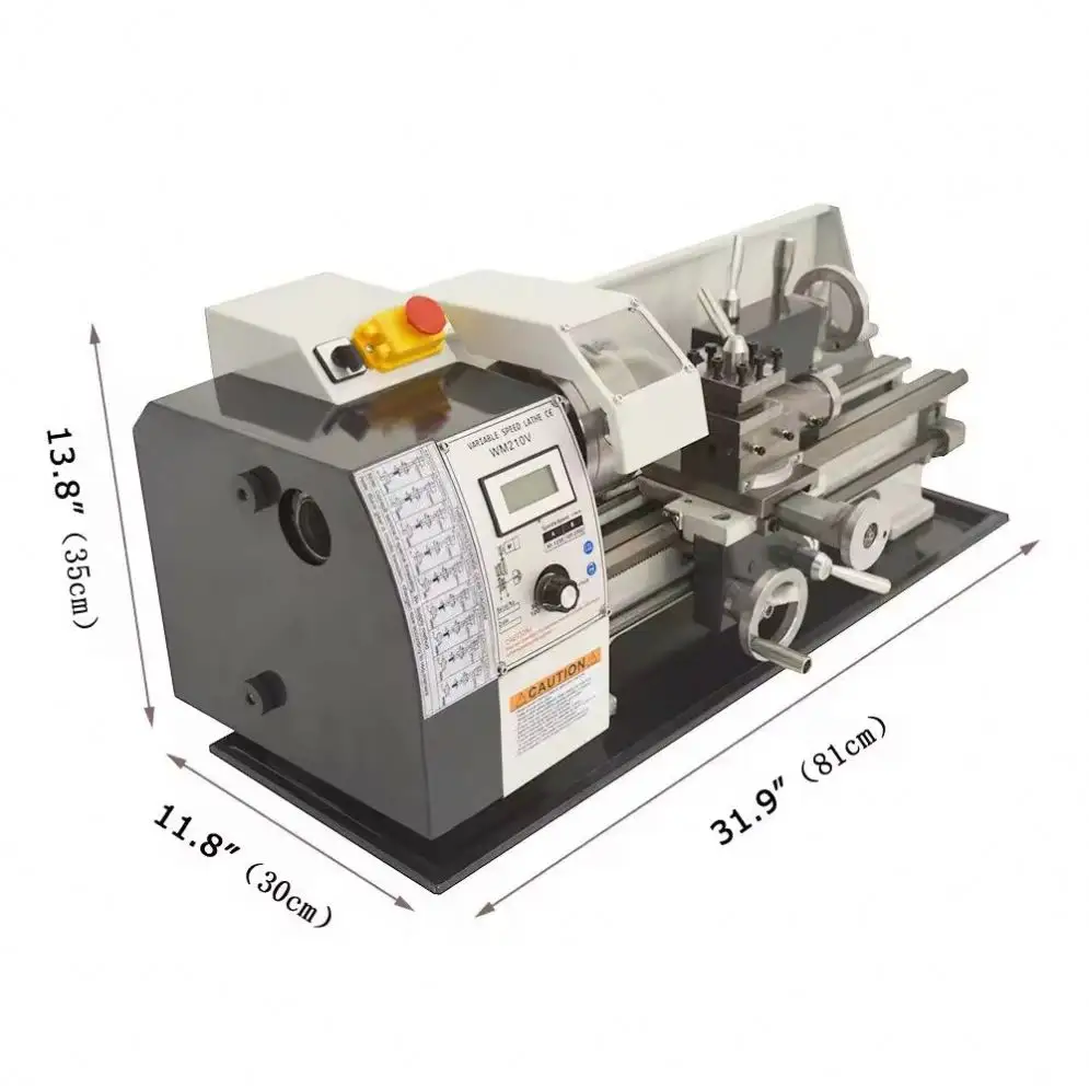 Y Axis Living Tools Torno CNC compacto de alta precisión con cama inclinada horizontal única, poste de herramienta Hongda de grado automático