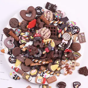 Mixed Resin Accessories Ice Cream Doughnut Popsicle Heart Cake Candy Charm Pendant DIY Hairpin Mobile Phone Case Accessories