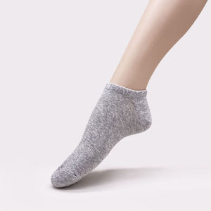 Men's Ankle <b>Socks</b> Solid Knitted Cotton Breathable Daily Wear White <b>Black</b> Navy Gray Beige Summer Style - Product Image 3