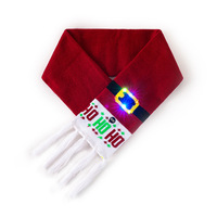 Écharpe de tête de renne de Noël pour enfants, motif dessin animé, lumières LED colorées, jacquard, écologique, hiver, Noël, Nouvel An, vente chaude