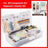 Composants électroniques, condensateur électrolytique permanent, résistance, LED, kit de platine d'expérimentation à 830 trous, pack de composants UNO R, kit de démarrage pour débutants