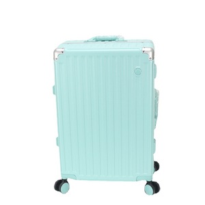 Aluminum Frame Carry-On Suitcase 20 Inch Universal <b>Wheels</b> Combination <b>Lock</b> Unisex Travel Luggage Solid Color Spring 2022 - Product Image 3