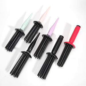 Volumizing Curling Comb <b>Large</b> Handle Hair Styling Tool For Home Use <b>Plastic</b> Material - Product Image 5