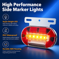 Feux de position clignotants à LED 12V 24V pour remorque - Accessoires d'éclairage latéral pour camion