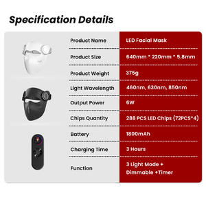 Силиконовая светодиодная маска для лица - Product Image 4