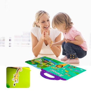 Bambini educativi del tema della foresta prescolare che imparano il libro di <span class=keywords><strong>adesivi</strong></span> in silicone riutilizzabile con animali - Product Image 3