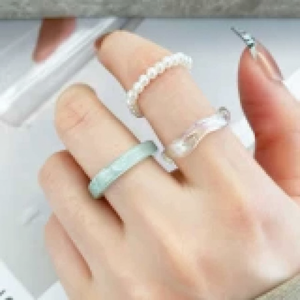 Vendita calda di tendenza minimalista semplice stile Punk gioielli da donna Casual oro rosa croce luna fiori alla moda di coppia anelli - Product Image 2