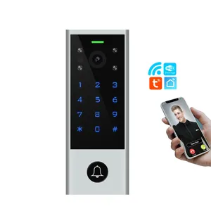 Tuya WIFI IP65 Outdoor wire video door phone video intercom access control system with camera smart doorell