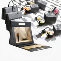 Boîtes rigides magnétiques triangulaires de luxe personnalisées, emballage en carton recyclable, pliage plat, cosmétiques, shampoing, vernis à ongles, rangement de cadeaux