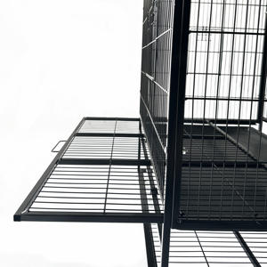 Özelleştirilmiş doğrudan siyah Metal tel lüks büyük güvercin papağan Pet çıkarılabilir tekerlekler ile üreme kafesleri kuş kafesi - Product Image 5