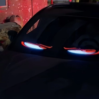Panneau souple universel flexible 38x10cm avec éclairage LED Devil Eyes pour accessoires de voiture et de camion